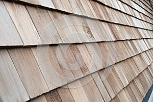 Wood cedar shingles for roof or wall