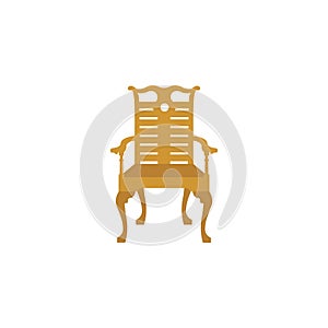 Wood chair icon, furniture company