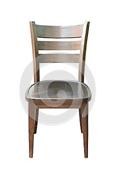 Wood chair isolated on white