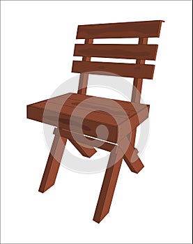 Wood chair furniture icon