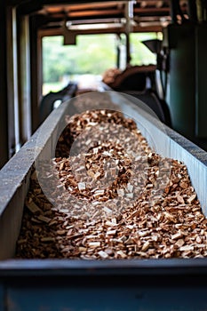 Wood chip conveyor belt