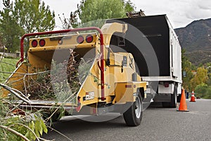Wood Chipper on a Hill