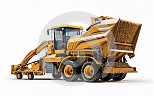 Wood Chipper machine isolated on transparent background.