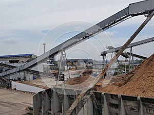 Wood chips used as raw materials in the production of pulp