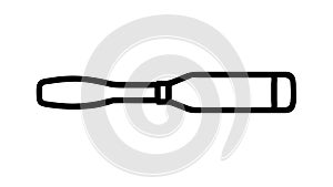 Wood chisel icon, for carpentry, carving, or precision tools, vector design Generative AI