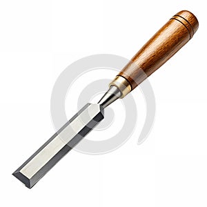 A wood chisel with a sharpened edge