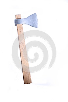 Wood chopper isolated on white background flat lay