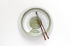 Wood Chopsticks on Ceramic plate