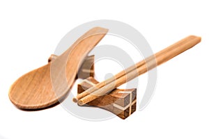 Wood chopsticks and spoons