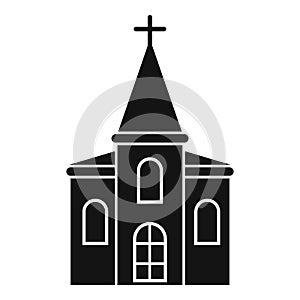 Wood church icon, simple style
