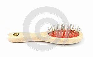 Wood combs isolated .