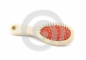 Wood combs isolated .