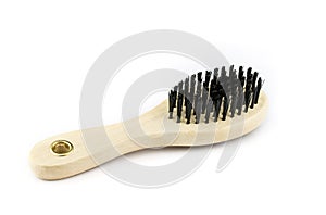 Wood combs isolated .