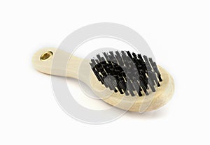 Wood combs isolated .