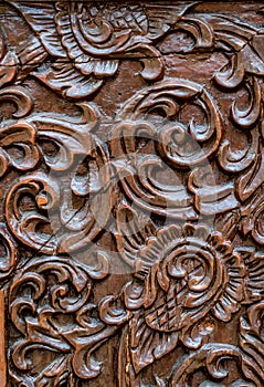 Wood craft Thai classic pattern