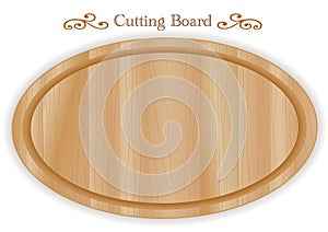 Wood Cutting Board, Oval photo
