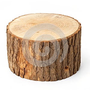 Wood cutting isolated on white background