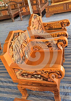 Wood design carved