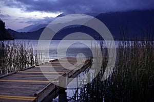 Wood Dock and the Boat