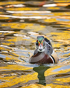 Wood Duck on Golden Pond