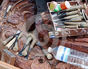 Wood engraver. wood carving tools