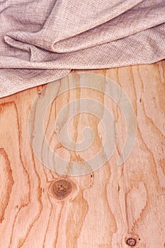 Wood and fabric background