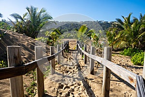Wood Fence at Aguadilla Beach Puerto Rico
