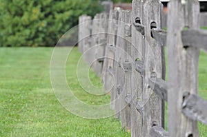 Wood fence in park