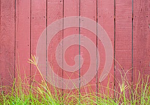 wood fence texture pattern background with green grass