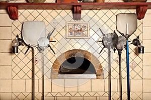 A wood-fired pizza oven photo