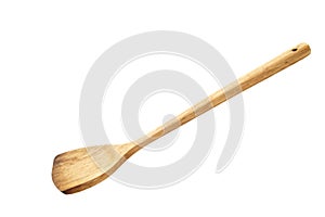 Wood flipper used in frying