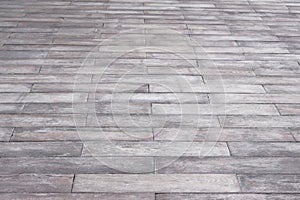 Wood floor perspective. Gray wood background. Grunge texture. Empty place for text or objects