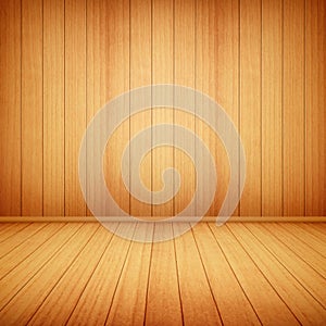 Wood floor and wall background