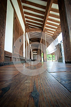 Wood flooring on korean tranditional hut