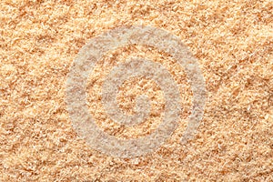 Wood flour, wood powder, fine sawdust, pulverized wood, close-up from above