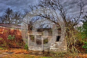 Wood Frame Abandoned Gas Station Anderson, Texas photo