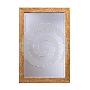 Wood frame glass mirror