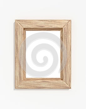 Wood frame on white wall