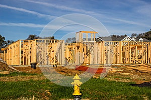 Wood Framing Of New Home Construction