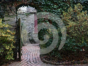 Rustic Courtyard and Garden Path