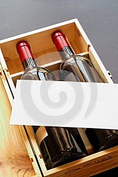 Legna pacco regalo due bottiglie di vino 