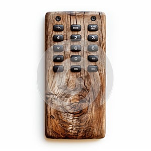 Wood Grain Ctv Remote Control With Visually Tactile Surfaces photo