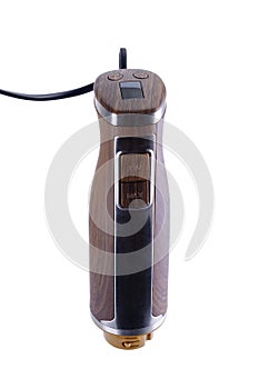 Wood hand blender isolated on the white background