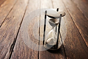 Wood Hourglass Time Background photo