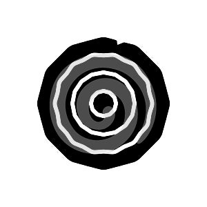 Black solid icon for Wood, forest and trees