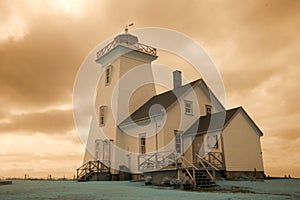 Wood Island Lighthouse, PEI, Canada in infrared