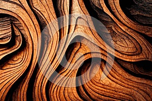 Wood larch texture of cut tree trunk, close-up. Wooden pattern