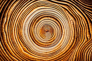 Wood larch texture of cut tree trunk, close-up. Wooden pattern