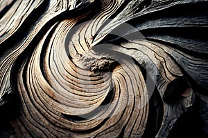 Wood larch texture of cut tree trunk, close-up. Wooden pattern