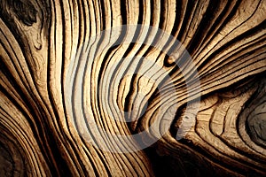 Wood larch texture of cut tree trunk, close-up. Wooden pattern